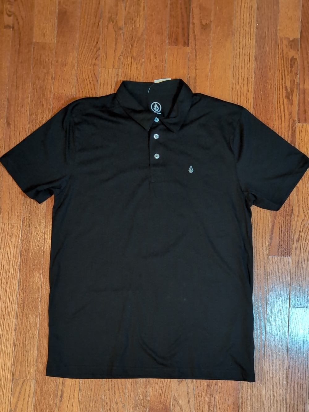 Volcom Men's Middler Polo Short Sleeve Shirt Size L Black New with Tags